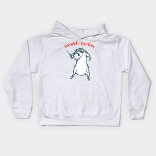 Trouble Maker  //  Cute mouse original design Kids Hoodie